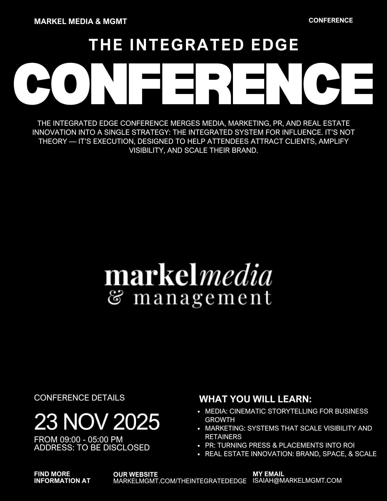 The Integrated Edge conference flyer design